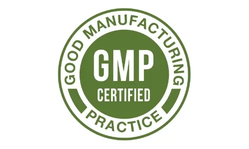 GMP certified facility badge